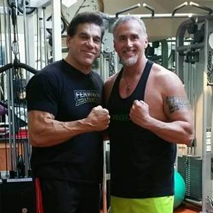 Dan training with Lou Ferrigno at his house in May 2016